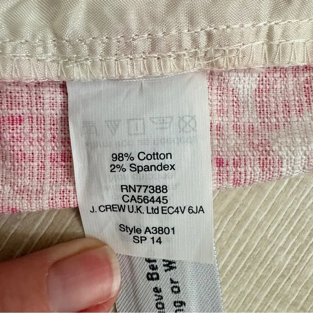 J. Crew Pink Floral Pattern Textured Shorts size 00 - Picture 7 of 9